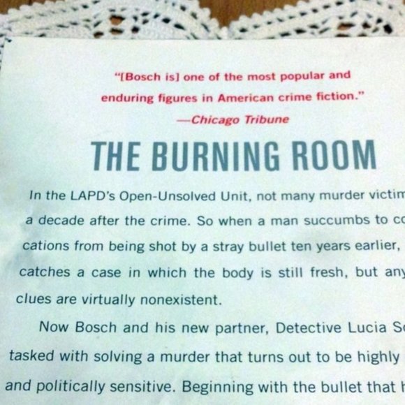 3 for $10 book sale! Murder Mystery - The burning room, Connelly - Picture 3 of 7